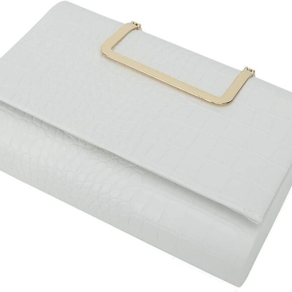 Small Crocodile Print Clutch Bag PU Alligator Handbag Women’s Clutch Purse - Picture 7 of 7